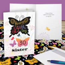 Sister Birthday Card