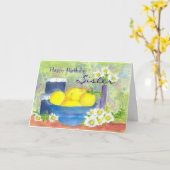 Sister Birthday Card Lemon Daisy Watercolor Karte (Gelbe Blume)