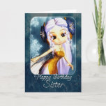 Sister Birthday Card - Niedlich Blue Fairy Karte<br><div class="desc">Sister Birthday Card - Niedlich Blue Fairy</div>