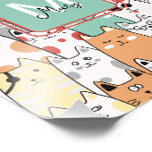 Sister Birthday Cat Kätzchen Name Monogram Kids Fotodruck (Ecke)