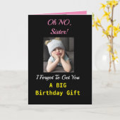 Sister Birthday Funny Niedlich Girl Grußkarte Karte (Gelbe Blume)