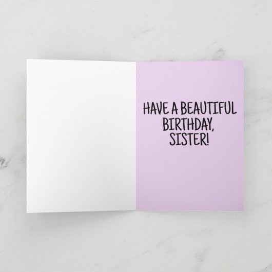 SISTER BIRTHDAY ROSE Grußkarte Karte (Innenseite)