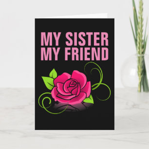 SISTER BIRTHDAY ROSE LIEBE CARDS KARTE