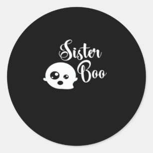 Sister Boo Halloween-Klassiker-Look Runder Aufkleber