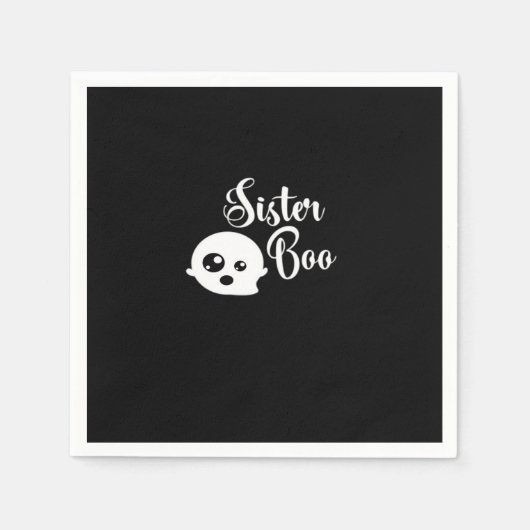 Sister Boo Halloween Serviette (Vorderseite)