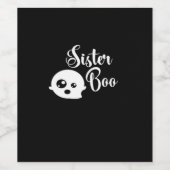 Sister Boo Halloween Weinetikett (Einzelnes Label)