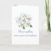 Sister, Bridesmaid, white dress on blue Card Einladung (Rückseite)