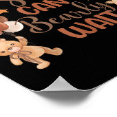 Sister Can Bearly Wait Bear Gender Neutral Boy Bab Poster (Ecke)