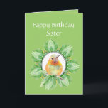Sister Custom Birthday Rufous Hummingbird Karte<br><div class="desc">Sister Custom Birthday Rufous Hummingbird</div>