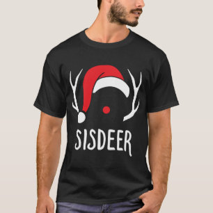 Sister Deer Christmas Rentier Matching Family T-Shirt