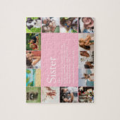Sister Definition Collage Girly Pink 14 Foto Puzzle (Vertikal)