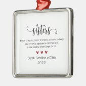 Sister Definition Custom Christmas Ornament Aus Metall (Links)
