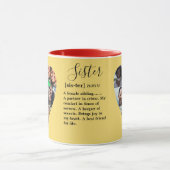 Sister Definition Foto Herzkollektion Farbige Tass Tasse (Zentrum)