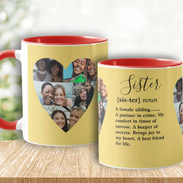 Sister Definition Foto Herzkollektion Farbige Tass Tasse