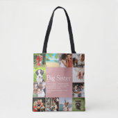 Sister Definition Girly Pink Fun Foto Collage Tasche (Vorderseite)