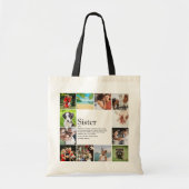 Sister Definition Moderne Coole FotoCollage Tragetasche (Vorne)