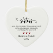 Sister Definition Personalisiert Weihnachten Keramik Ornament (Hinten)