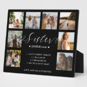 Sister Definition Script Foto Collage Keepake Fotoplatte (Seite)