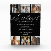 Sister Dictionary Definition Foto Collage Black (Vorderseite)