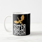 Sister Dragon Christmas Matching Family Tribe Girl Kaffeetasse (Links)