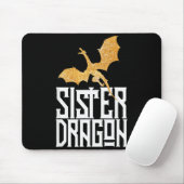 Sister Dragon Christmas Matching Family Tribe Girl Mousepad (Mit Mouse)