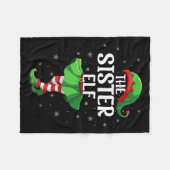 Sister Elf Christmas Girls Women Elf Squad Xmas Fa Fleecedecke (Vorderseite (Horizontal))