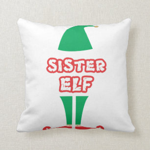 SISTER ELF FAMILIE CHRISTMAS FERIENSEHEN KISSEN