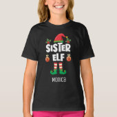 Sister elf Familie, die Weihnachtsbaum passt T-Shirt (Vorderseite)