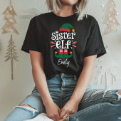 Sister Elf Funny Elf Matching Weihnachtsgeschenk T-Shirt