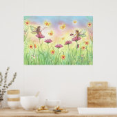 Sister Fairies in Garden Poster (Küche)