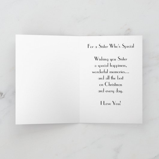 Sister Feiertagskarte (Innenseite)