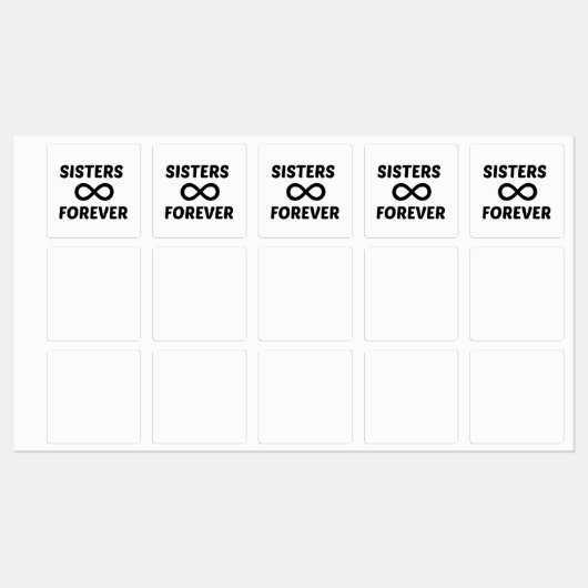SISTER FOREVER INFINITY ETIKETTEN (Blatt)