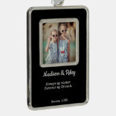 Sister Foto Gerahmt Ornament Rahmen-Ornament Silber (Rechts)