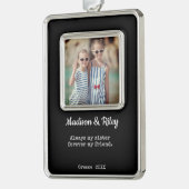 Sister Foto Gerahmt Ornament Rahmen-Ornament Silber (Links)