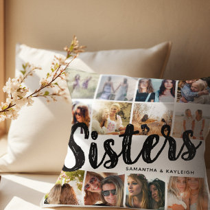 SISTER, Fotocollage und Namen Kissen