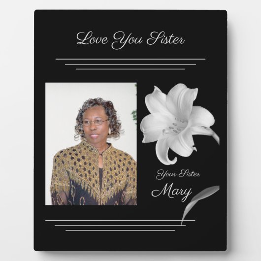 Sister Fotoplatte (Vorderseite)