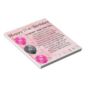 Sister Geem - 21. Geburtstag Notizblock (angewinkelt)