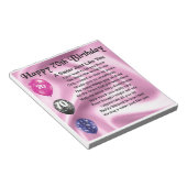 Sister Geem - 70. Geburtstag Notizblock (angewinkelt)