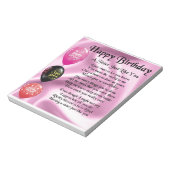 Sister Geem - Happy Birthday Design Notizblock (Rotiert)