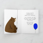 Sister Gefühl Blue Über Birthday Niedlich Bär Karte (Innenseite)