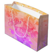 Sister Gift Bag Große Geschenktüte (Rückseite Schrägansicht)