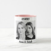 Sister Gift Mug with Photo & Name – Pink Cup Style Tasse (Zentrum)