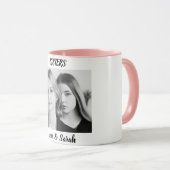 Sister Gift Mug with Photo & Name – Pink Cup Style Tasse (VorderseiteRechts)