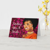 Sister Girl - Lächeln (BLANK) Karte (Gelbe Blume)