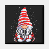 Sister Gnome Christmas Pajamas Matching Family Gro Magnet (Vorne)