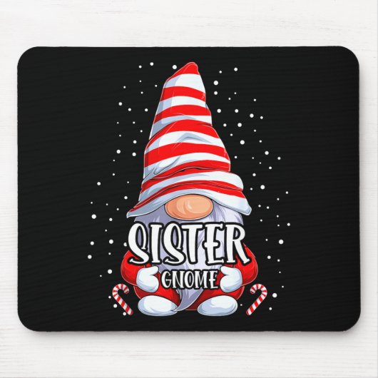 Sister Gnome Christmas Pajamas Matching Family Gro Mousepad (Vorne)