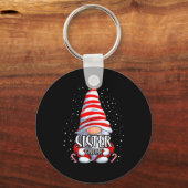 Sister Gnome Christmas Pajamas Matching Family Gro Schlüsselanhänger (Vorderseite)