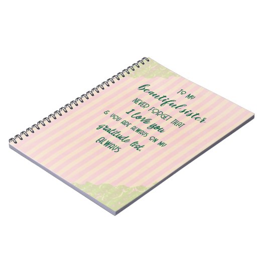 Sister Gratitude Notizblock (Linke Seite)