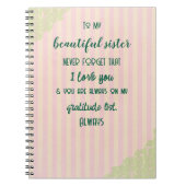 Sister Gratitude Notizblock (Vorderseite)