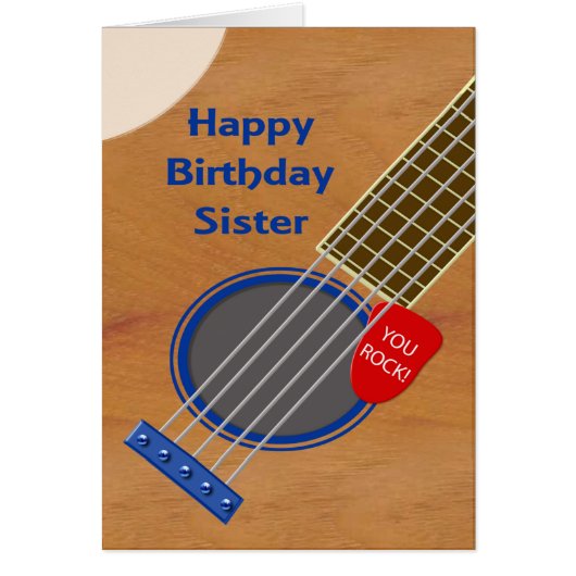 Sister Guitar Player Birthday (Vorne)